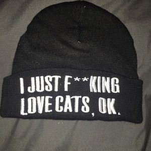 I just effing love cats beanie